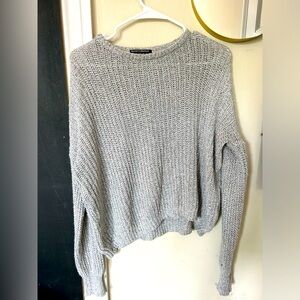 Brandy Melville Grey Knit Pull Over Sweater